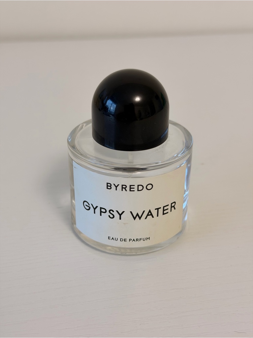 Empty Byredo Gypsy Water — Clear Glass Bottle with Black Cap 50ML 1.6OZ